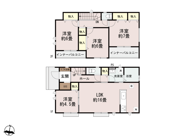 ハートフルタウン高崎市小八木町1449番の見取り図