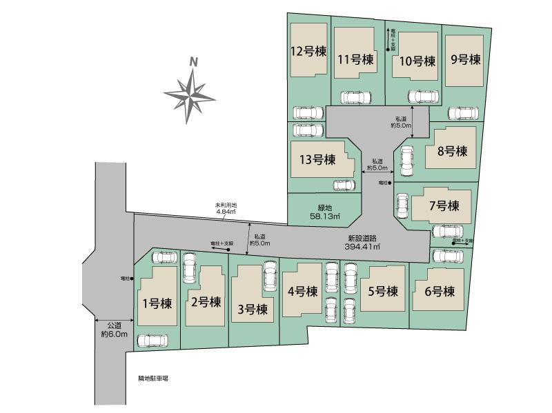 ブルーミングガーデン西東京市芝久保町３丁目１３棟の見取り図