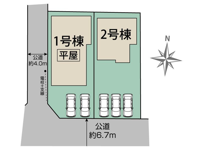 ブルーミングガーデン行田市旭町２棟の見取り図
