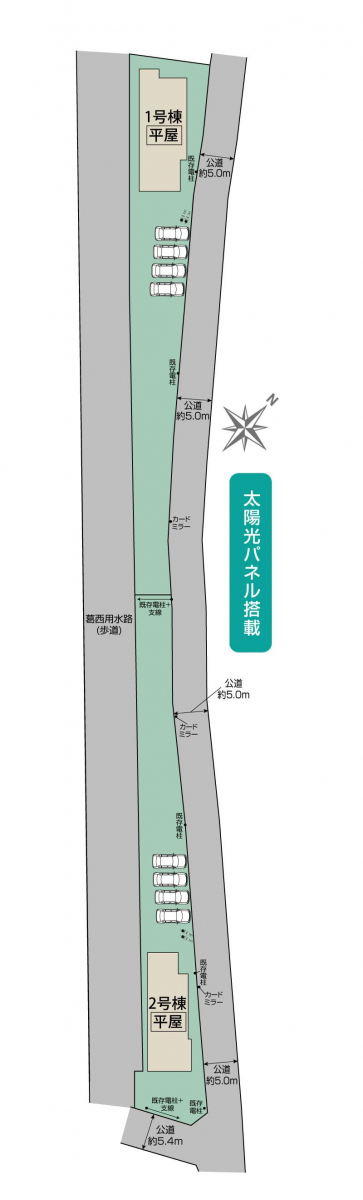 ブルーミングガーデン久喜市西大輪２棟（西大輪リバーサイド２棟の見取り図