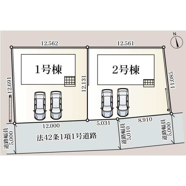 クレイドルガーデン小山市千駄塚 第2の見取り図
