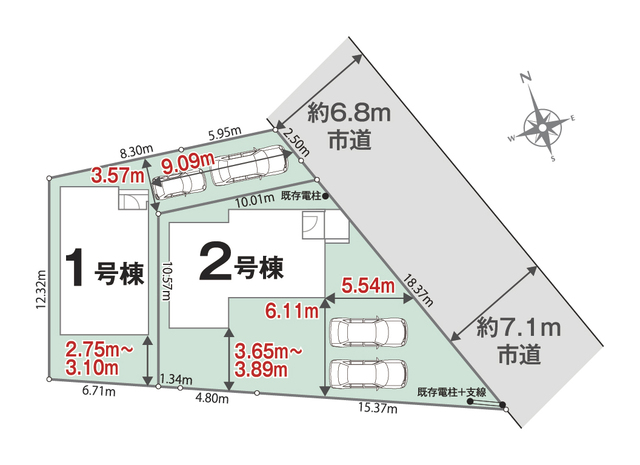 リナージュネクスジー三郷鷹野１丁目　第１期の見取り図