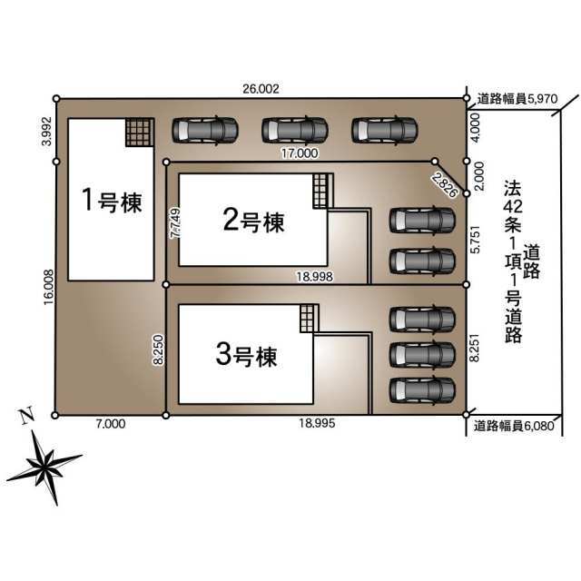 クレイドルガーデン都城市一万城町 第3の見取り図