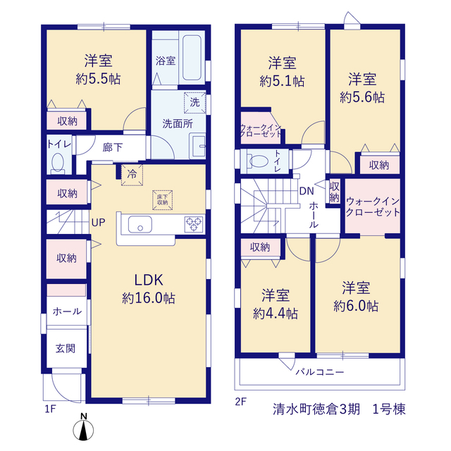 リーブルガーデン清水町徳倉３期の見取り図