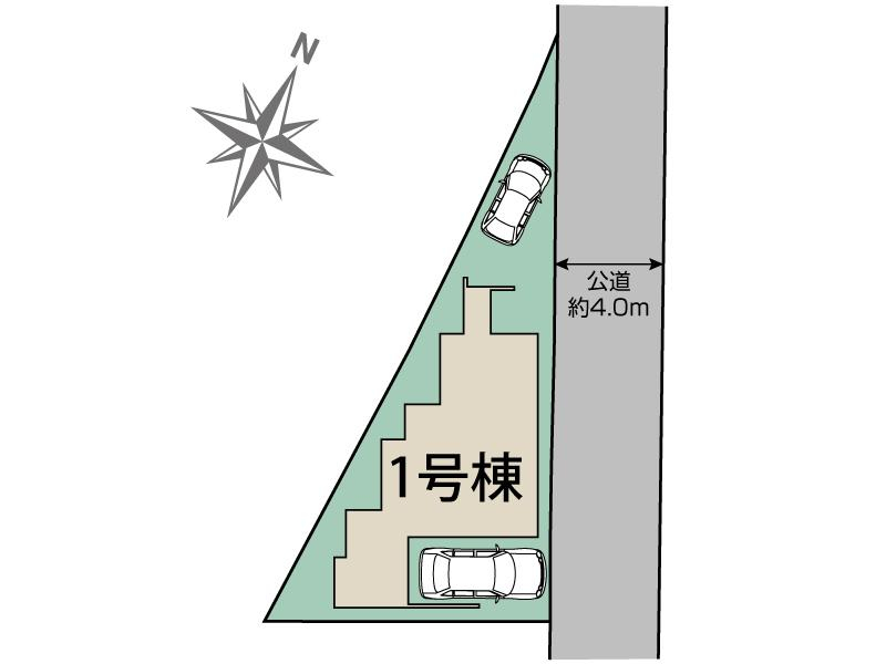 枚方市養父東町1棟 区画図 【販売中物件：1号棟】