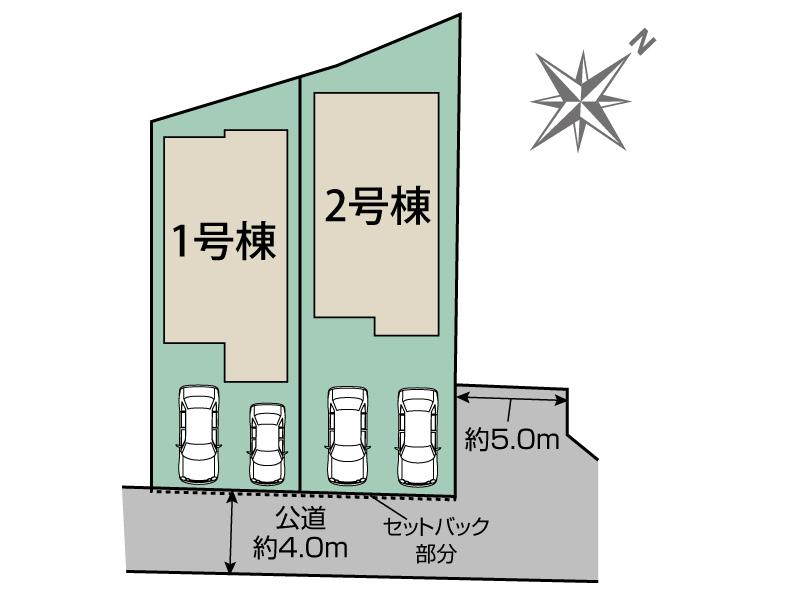 廿日市市串戸2丁目2棟 区画図 【販売中物件：1号棟、2号棟】