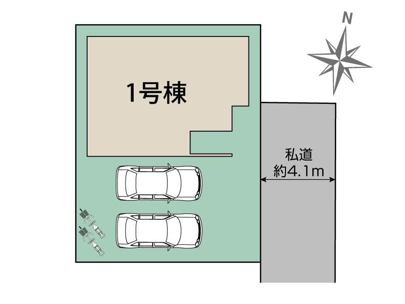 ブルーミングガーデン豊橋市新栄町南小向１棟の見取り図
