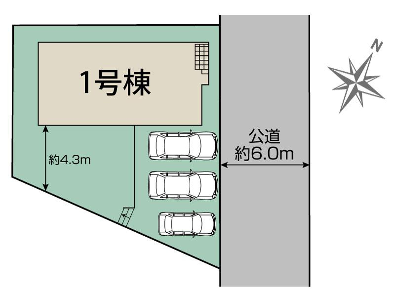 北九州市八幡西区光貞台3丁目1棟 区画図 【販売中物件：1号棟】