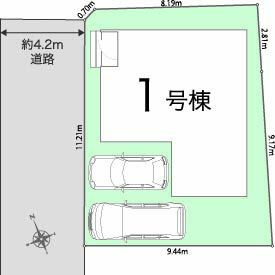リナージュネクスジー川越市今福０１期の見取り図