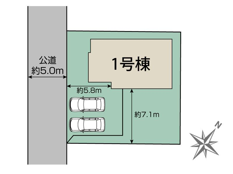 ブルーミングガーデン千葉市花見川区こてはし台５丁目１棟の見取り図