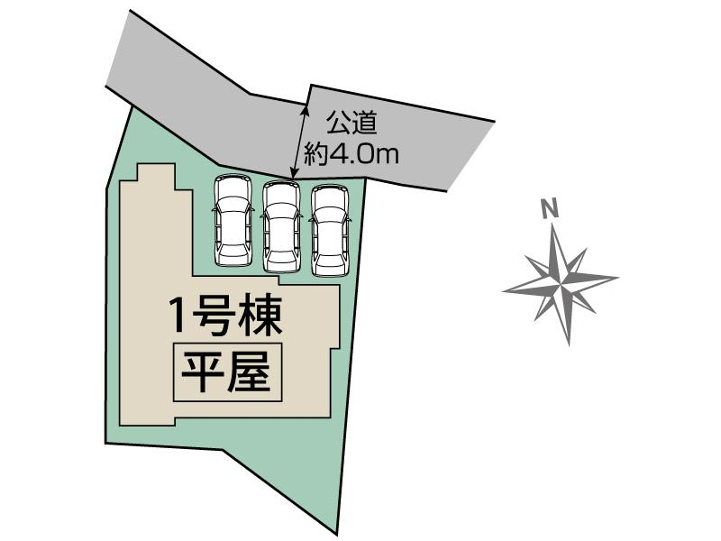 東海市富木島町山中1棟 区画図 【販売中物件：1号棟】