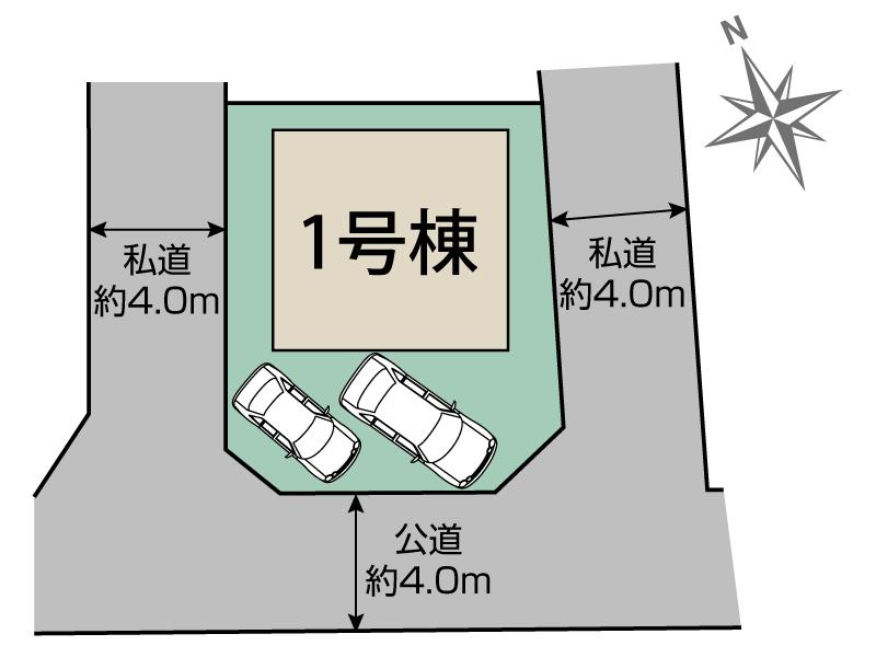 ブルーミングガーデン相模原市中央区上矢部５丁目２期１棟の見取り図