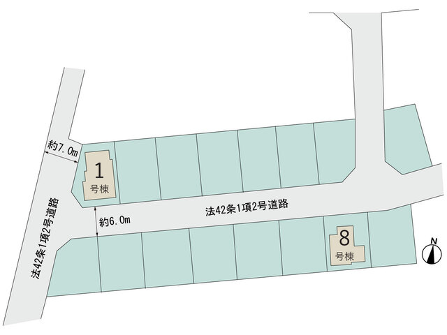 【販売中物件：1号棟、8号棟】