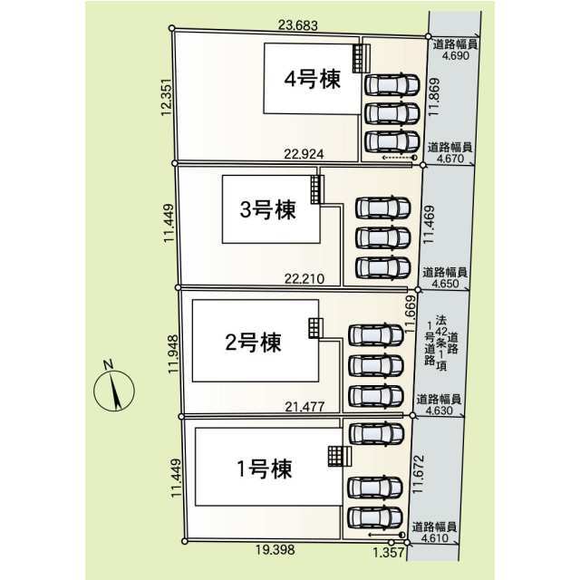 クレイドルガーデン太田市新田上江田町 第2の見取り図