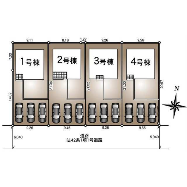 クレイドルガーデン相馬市中村 第14の見取り図