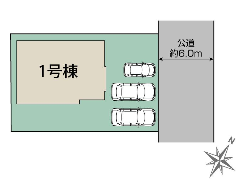 我孫子市布佐酉町1棟 区画図 【販売中物件：1号棟】