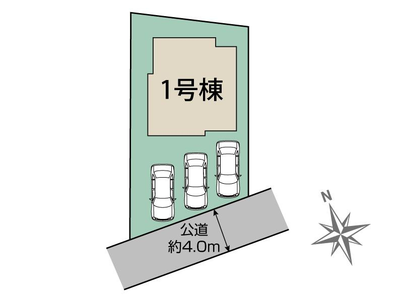 前橋市下新田町2期1棟 区画図 【販売中物件：1号棟】