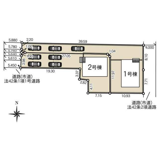 【販売中物件：1号棟、2号棟】