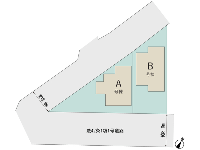 ハートフルタウン所沢市狭山ヶ丘2丁目8番の見取り図