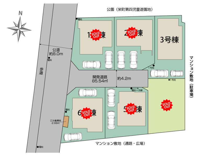朝霞市栄町2丁目6棟 区画図 【販売中物件：3号棟】