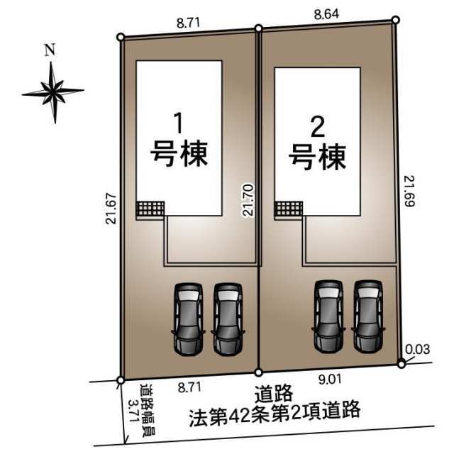 クレイドルガーデン秋田市土崎港中央 第5の見取り図