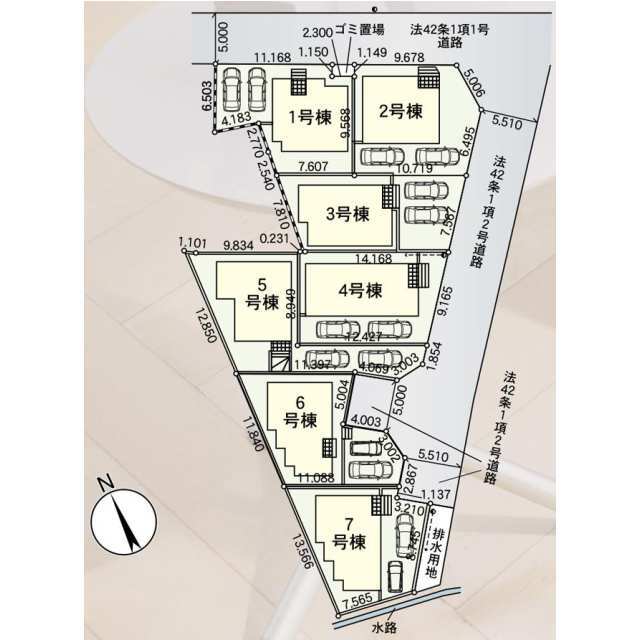 【販売中物件：1号棟、2号棟、3号棟、4号棟、5号棟、6号棟、7号棟】