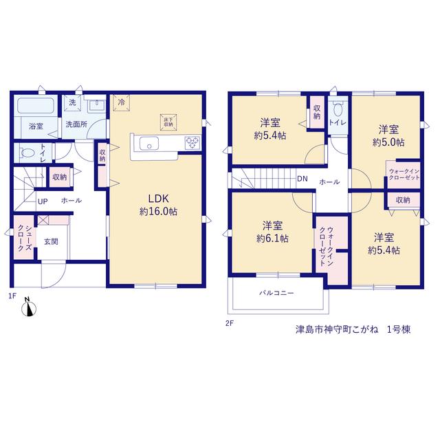 リーブルガーデン津島市神守町こがねの見取り図
