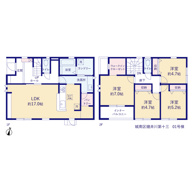 リーブルガーデン城南区樋井川第十三の見取り図