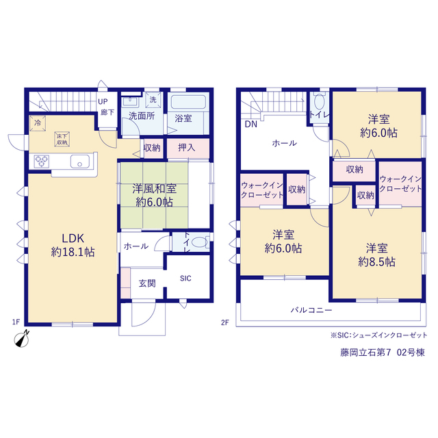 リーブルガーデン藤岡立石第７の見取り図