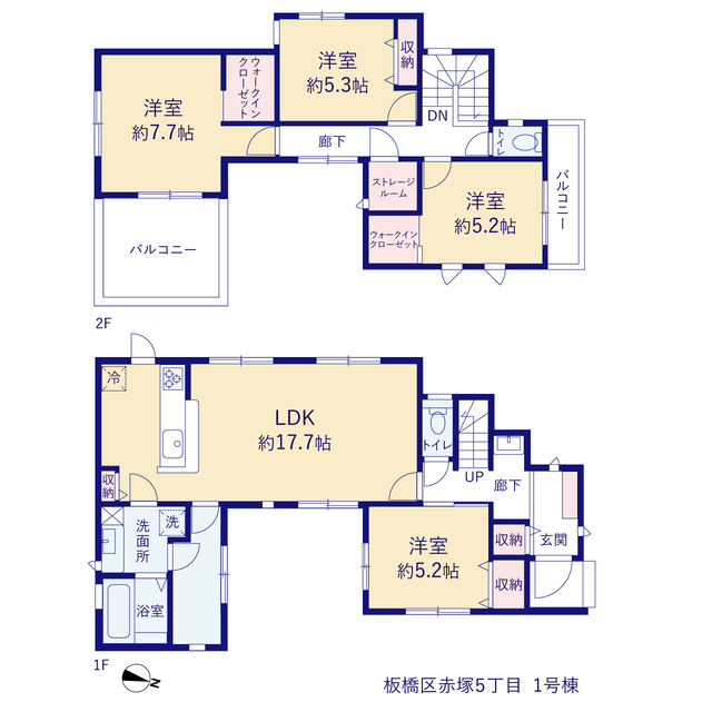 リーブルガーデン板橋区赤塚５丁目の見取り図