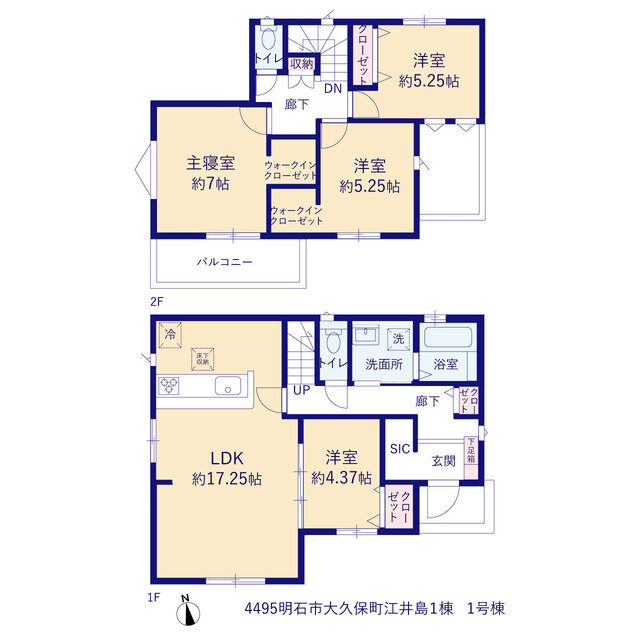 グラファーレ4495明石市大久保町江井島１棟の見取り図
