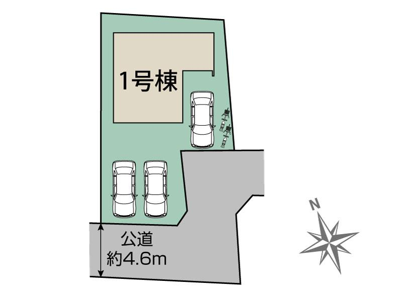 豊田市平戸橋町永和2期1棟 区画図 【販売中物件：1号棟】