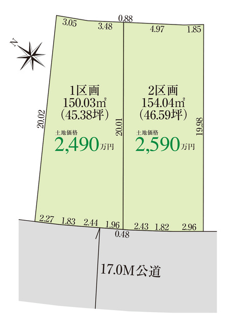 グラファーレ4352宇都宮市平松２期２棟の見取り図
