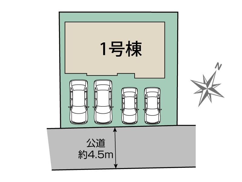 ブルーミングガーデン北本市西高尾４丁目１棟の見取り図