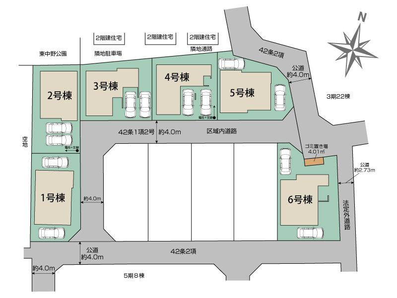 ブルーミングガーデンさいたま市見沼区南中野ガーデンパーク４期の見取り図