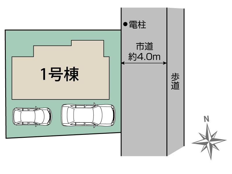 立川市幸町5丁目1棟 区画図 【販売中物件：1号棟】