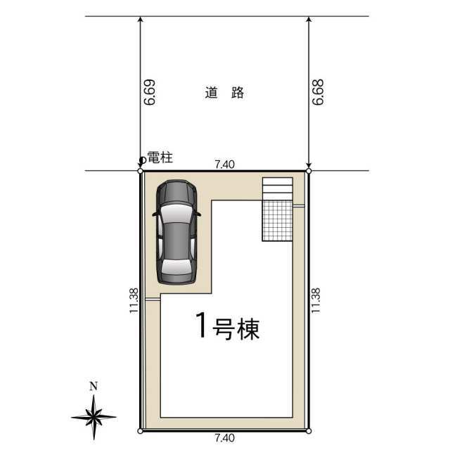 クレイドルガーデン柏原市田辺 第5の見取り図