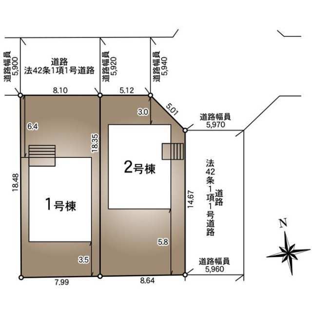 クレイドルガーデン会津若松市明和町 第1の見取り図