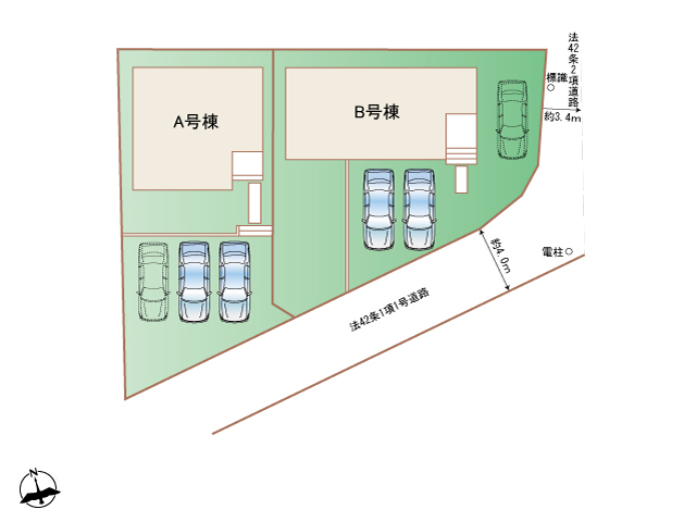 ハートフルタウン高鍋町北高鍋3387番の見取り図