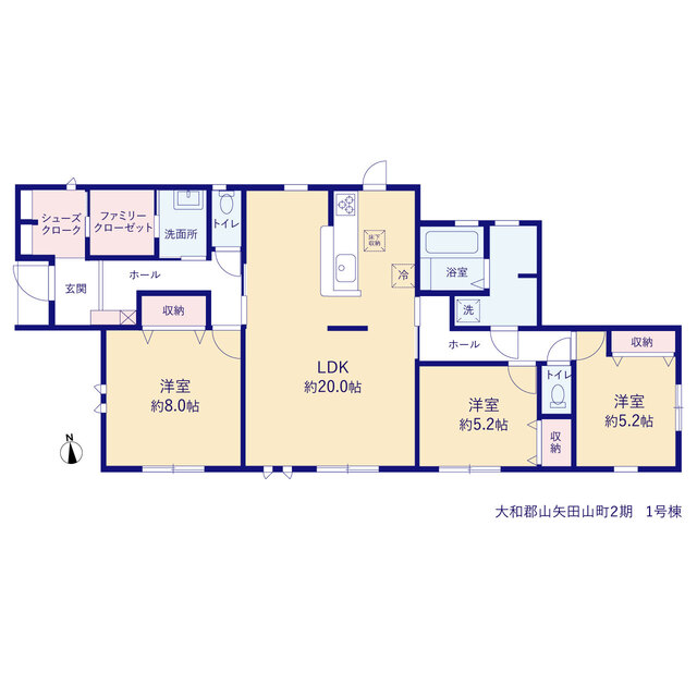 リーブルガーデン大和郡山矢田山町２期の見取り図