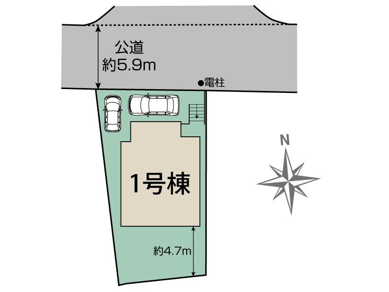 ブルーミングガーデン松戸市中金杉１丁目１棟の見取り図