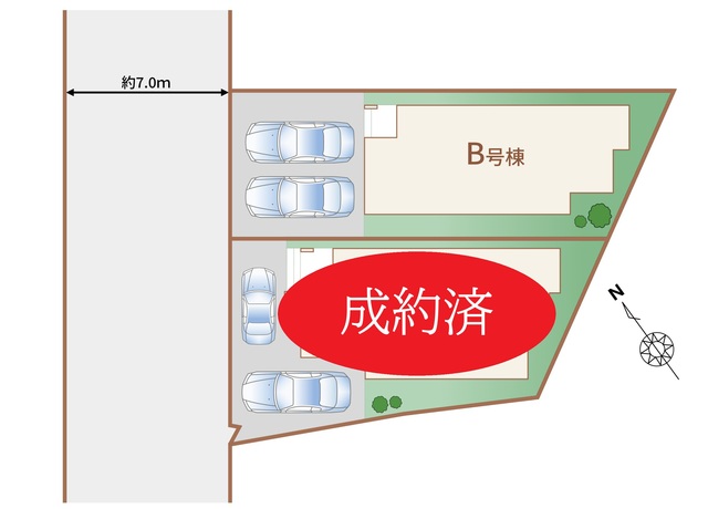 ハートフルタウン西原町翁長510番1の見取り図