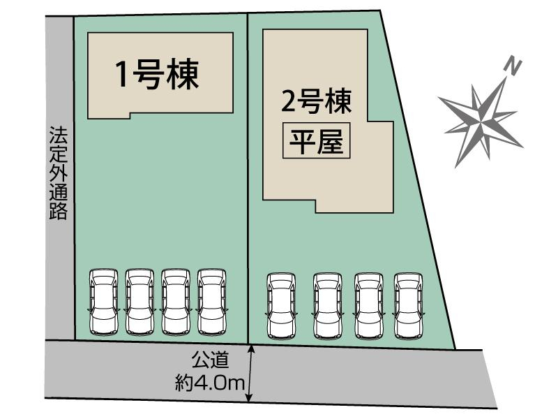 ブルーミングガーデン吉見町久保田２棟の見取り図