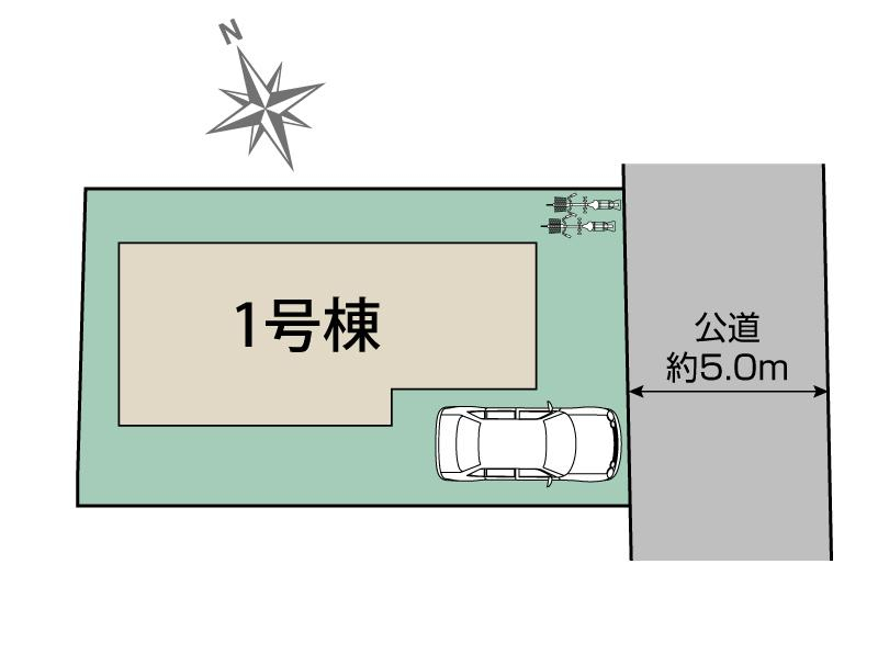 昭島朝日町I期 区画図 【販売中物件：1号棟】
