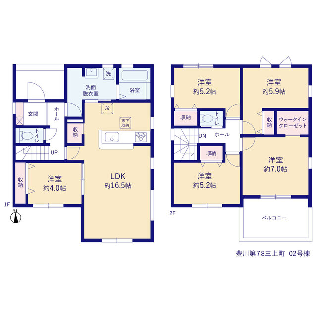 リーブルガーデン豊川第７８三上町の見取り図