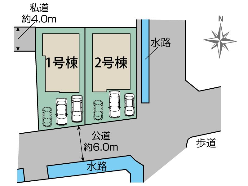 ブルーミングガーデン熊本市東区下江津２丁目２棟の見取り図
