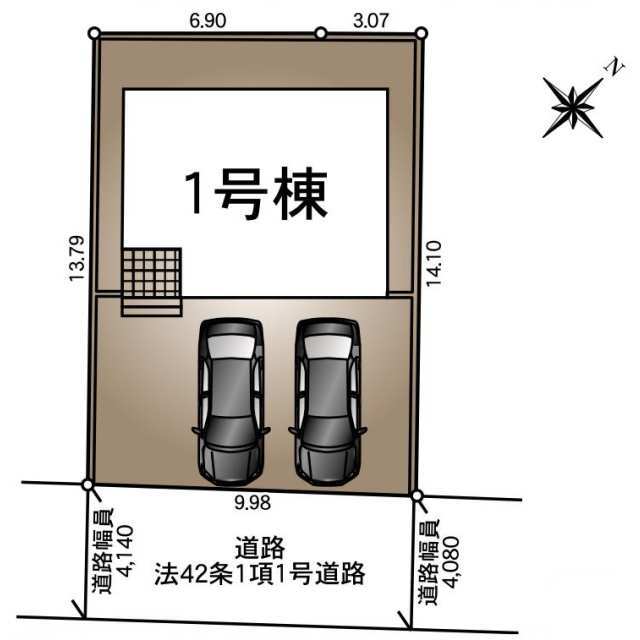 クレイドルガーデン秋田市土崎港相染町 第6の見取り図