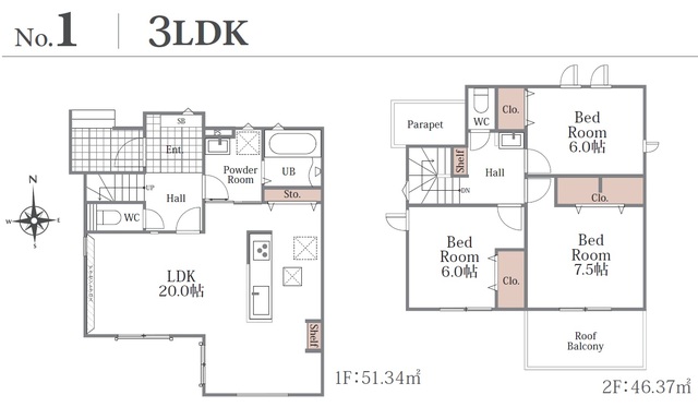 １号棟　間取り図