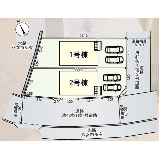 クレイドルガーデン八女市室岡 第2の見取り図