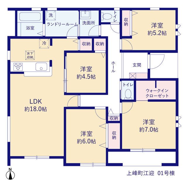 リーブルガーデン上峰町江迎の見取り図